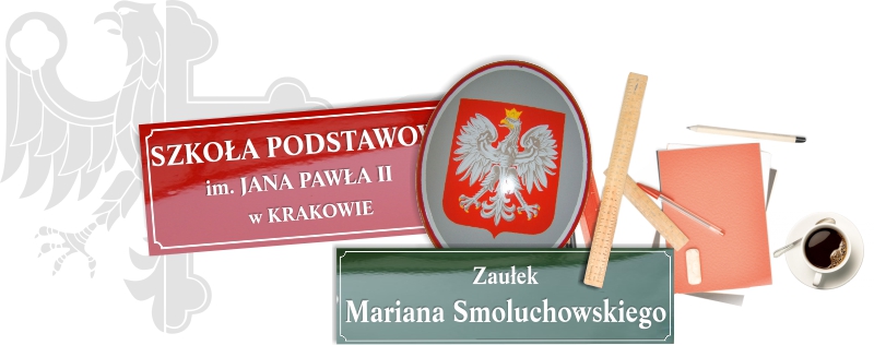 Szyldy emaliowane urzędowe szkolne adresowe wypukłe Opole