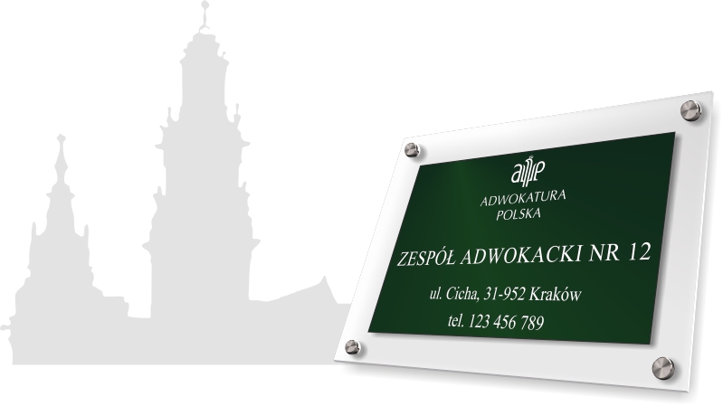 Szyldy grawerowane dla kancelarii prawnych adwokackich gabinetów lekarskich i przychodni Kraków